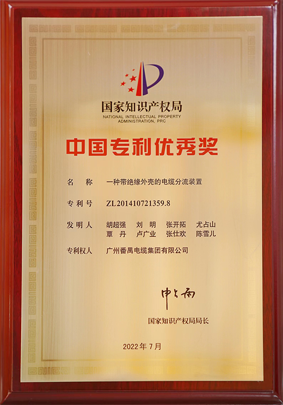 中国专利奖优秀奖